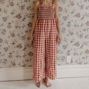 Fin & Vince Women's Gingham Jumpsuit